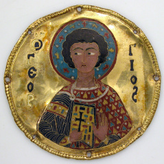 Medallion with Saint George from an Icon Frame