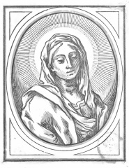 Virgin Mary (1609 1676) by Bartolommeo Coriolano - Catholic Coloring Page