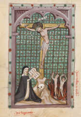 The Crucifixion (1430  Germany) - Public Domain Illuminated Manuscript