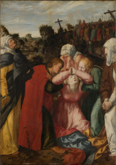 The Virgin Mary and Mourners at the Crucifixion (1588) by Philipp Uffenbach - Public Domain Catholic Painting