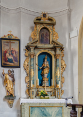 Side Altar at Saints John the Baptist and Ottilie  Forchheim  Germany - Catholic Stock Photo