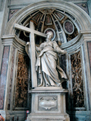 Statue of Saint Helena by Andrea Bolgi (1605-1656  Rome) - Catholic Stock Photo