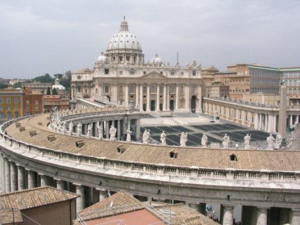 View of Saint Peter s Basilica from a Roof - Catholic Stock Photo